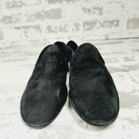 New Aquatalia Black Suede Round Toe Slip On Flats C247 - Picture 3 of 12